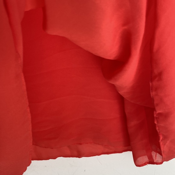 Max Studio Coral Tank Top Blouse Tie Collar Sleeveless Lined , Size L - Picture 7 of 9